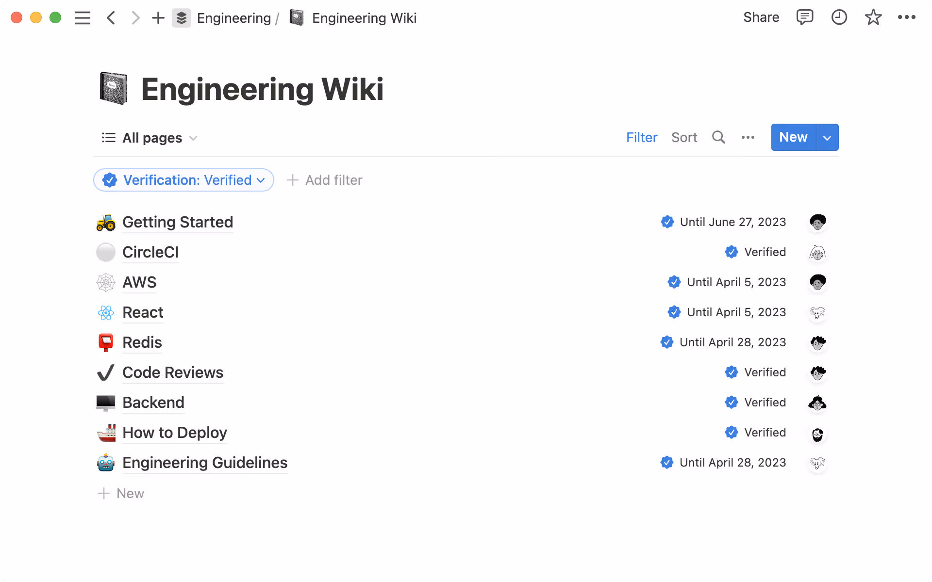 Verified pages + page owners