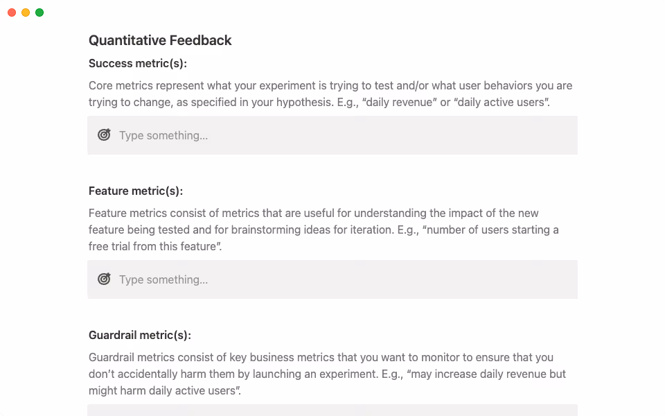 Connect your project to meaningful metrics to build with focus and measure success.