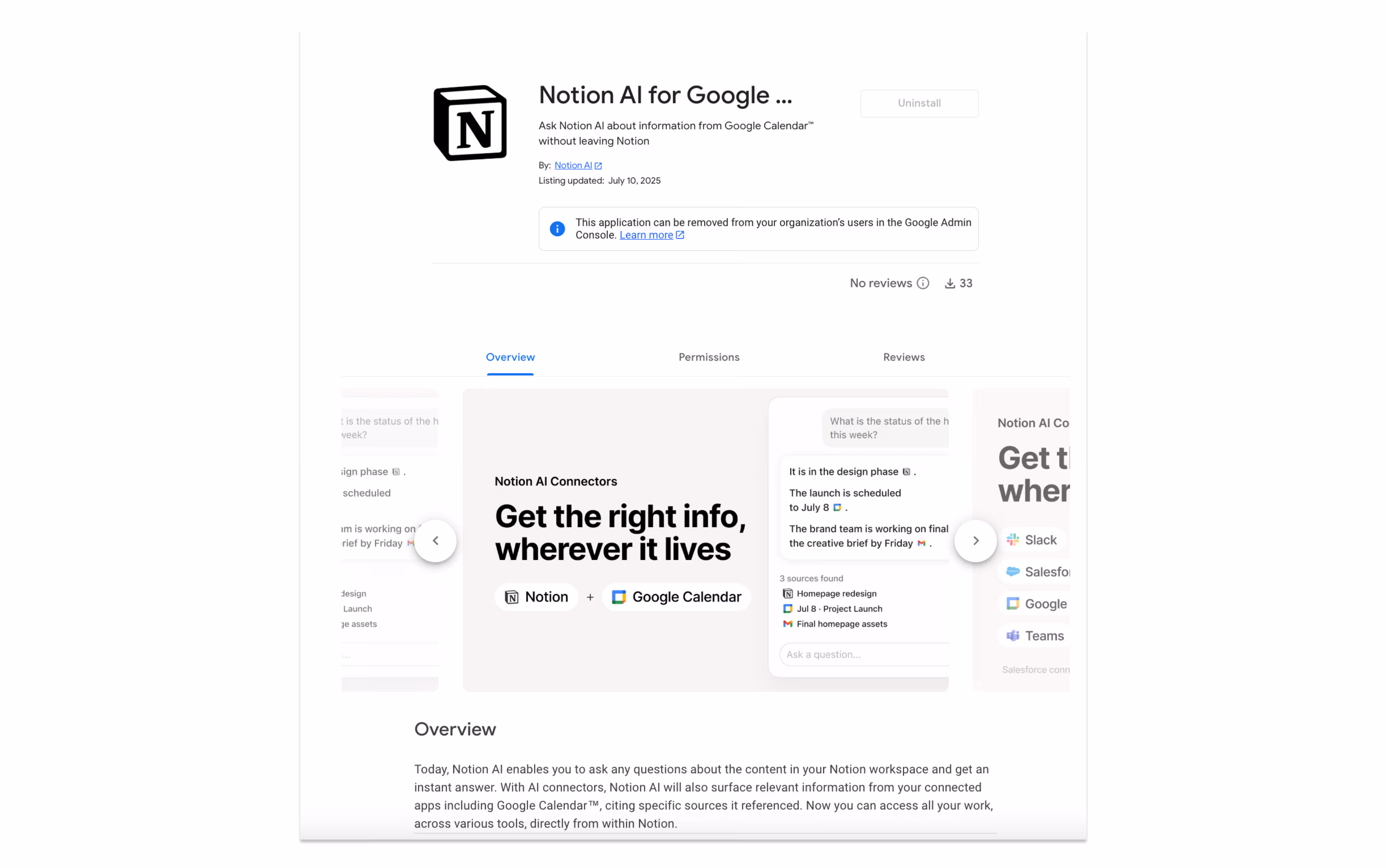 hc: google calendar ai connector marketplace