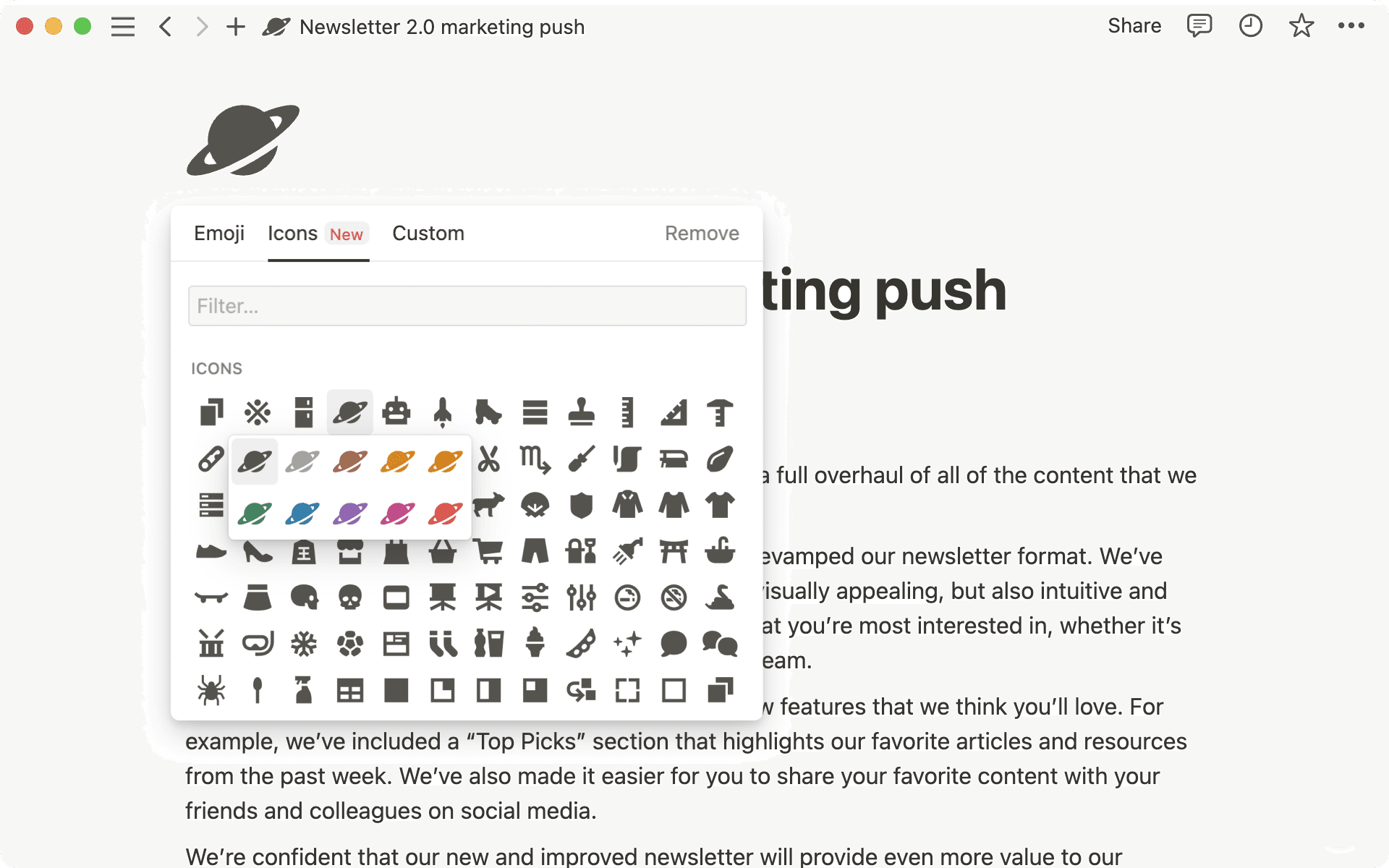 new icons what's new