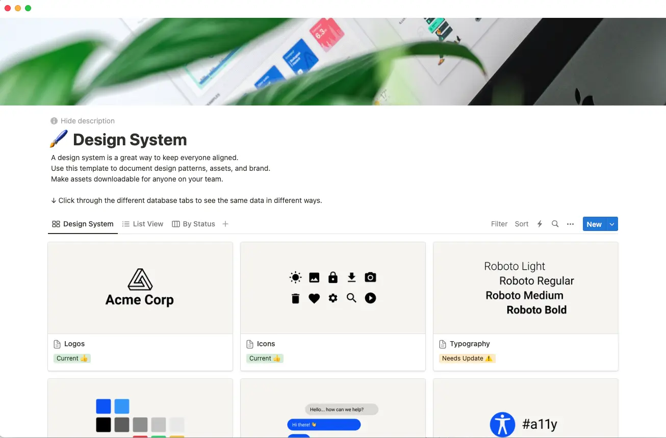design system template