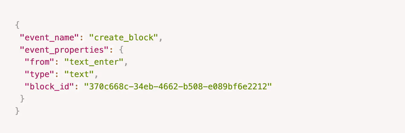 Sample JSON payload of an event before schematization.